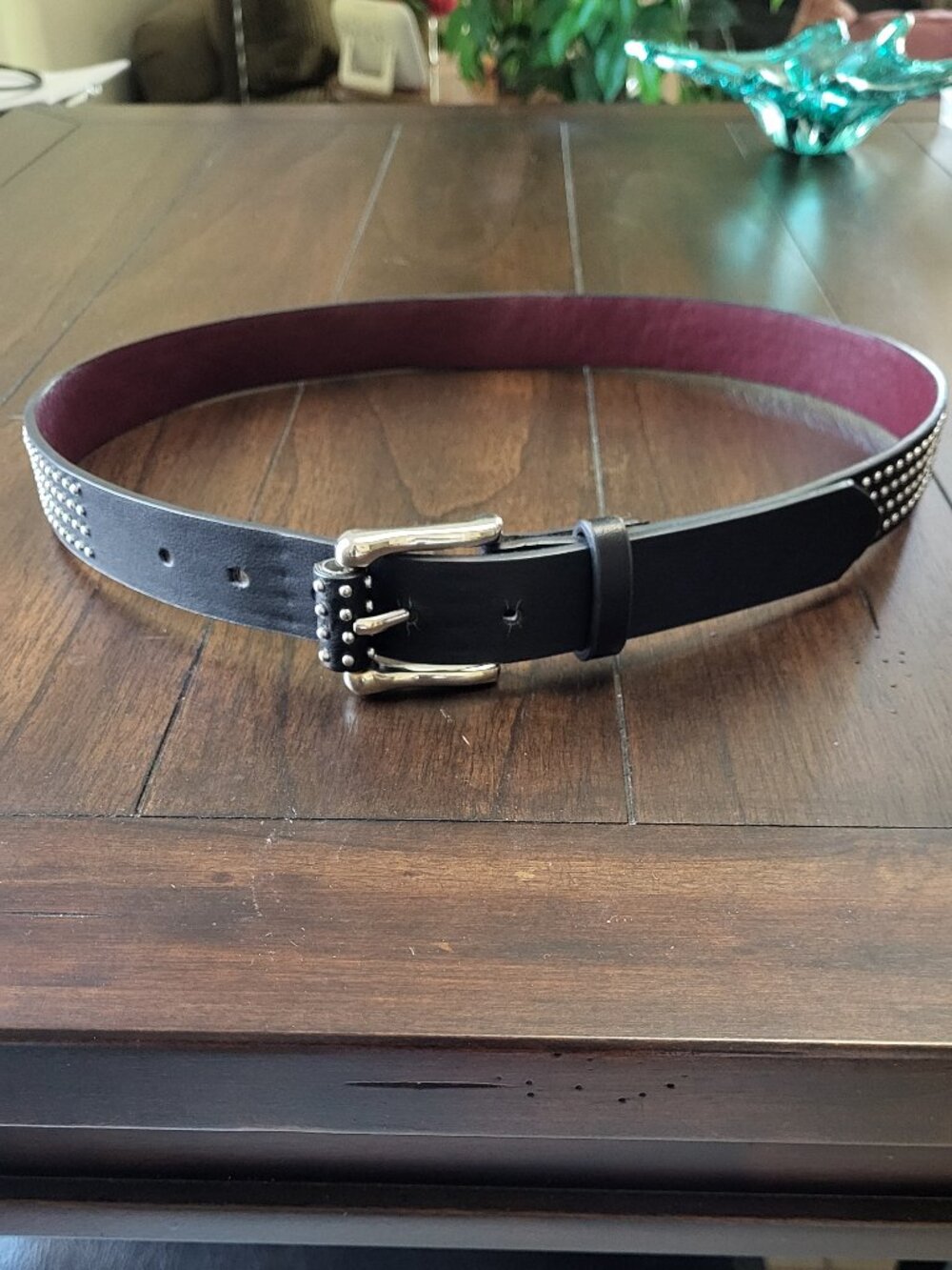 Black studded belt